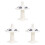 3Pièces Sucettes Bébé Silicone Blanche, Multiusage Confortables 2
