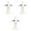 3Pièces Sucettes Bébé Silicone Blanche, Multiusage Confortables 3