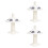 3Pièces Sucettes Bébé Silicone Blanche, Multiusage Confortables 6