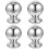4Pcs Metal Fence Finials Silver Replacement Decorative Gate Post Tops 6