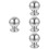 4Pcs Metal Fence Finials Silver Replacement Decorative Gate Post Tops 7