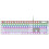 104Pcs/Set Universal Round Key Cap Keycaps for  MX Mechanical Keyboard Backlit Design White 1