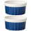 2Pcs Blue High-Quality Ceramic Baking Bowls for Cooking and Serving 5