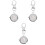 3pcs Keychain Large Dial Lovers Digital Watch Alloy Care 2