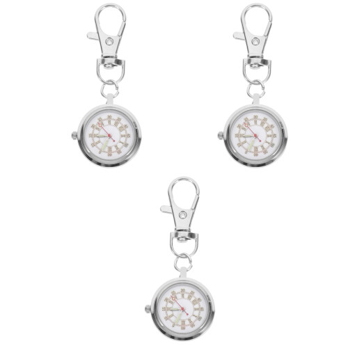 3pcs Keychain Large Dial Lovers Digital Watch Alloy Care 1