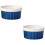 2Pcs Blue High-Quality Ceramic Baking Bowls for Cooking and Serving 6