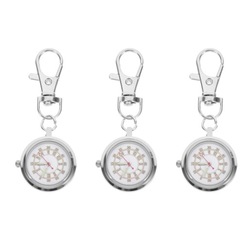 3pcs Keychain Large Dial Lovers Digital Watch Alloy Care 2