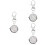 3pcs Keychain Large Dial Lovers Digital Watch Alloy Care 5