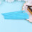 4Packs Sky Blue Paper Cake Sticks for Candy and Baking 9