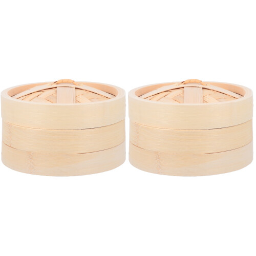 2Ensembles Panier Alimentaire Bambou Khaki Multi-Usage 1