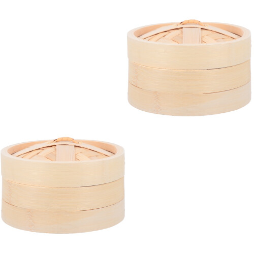 2Ensembles Panier Alimentaire Bambou Khaki Multi-Usage 2
