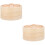 2Ensembles Panier Alimentaire Bambou Khaki Multi-Usage 6