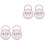 4Pcs Baby Pacifier Protective Case Pink Portable Storage Holder 3
