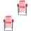 2Pcs Mini Red Beach Lounge Chair Model Plastic Cloth Decoration 4