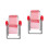2Pcs Mini Red Beach Lounge Chair Model Plastic Cloth Decoration 5