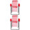 2Pcs Mini Red Beach Lounge Chair Model Plastic Cloth Decoration 6