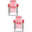 2Pcs Mini Red Beach Lounge Chair Model Plastic Cloth Decoration 8