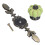 2pcs Hand Painted Green Pumpkin Ceramic Drawer Knobs 4cm Stylish Cabinet Handles 3