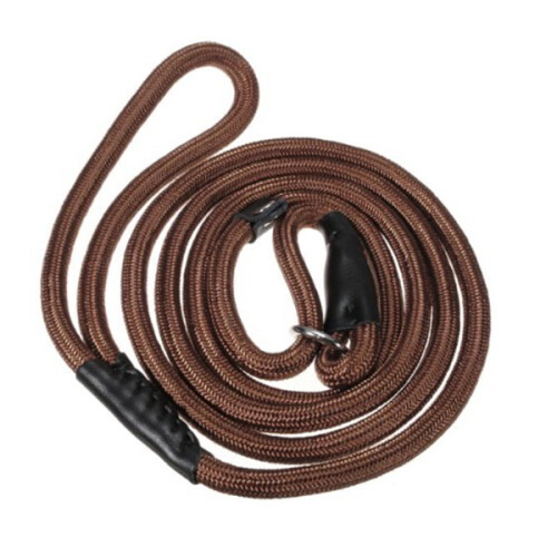 2Pièces Laisse Nylon Marron Ajustable Résistante Pour 1