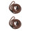 2Pièces Laisse Nylon Marron Ajustable Résistante Pour 5