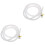 2St Universele Afvoerslang Wit Voor En Wasmachine Met 4