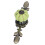 2pcs Hand Painted Green Pumpkin Ceramic Drawer Knobs 4cm Stylish Cabinet Handles 10