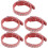 5Pcs Orange Adjustable Dog Collars Soft Supple Comfortable Pet Collars 7