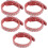 5Pcs Orange Adjustable Dog Collars Soft Supple Comfortable Pet Collars 8