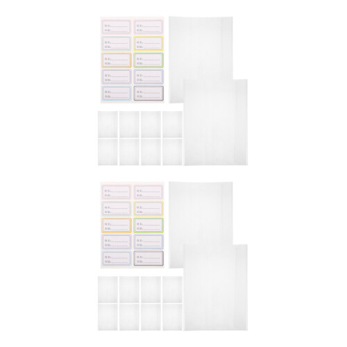 2 Pcs Book Cover Dad Clear Textbook Protector Transparent Sleeve 1