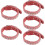 5Pcs Orange Adjustable Dog Collars Soft Supple Comfortable Pet Collars 11