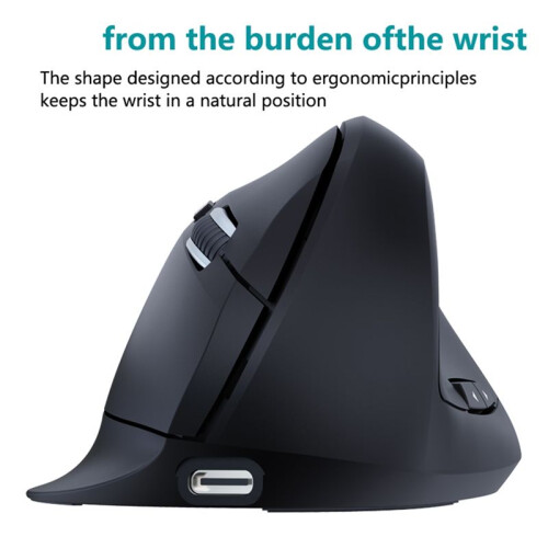 Vertical Mouse Rechargeable 2.4G Wireless Mouse Ergonomic Office Silent Mice for PC Computer Laptop 2