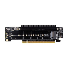 Placa Adaptadora de Expansão Dividida PCIe X16 para X8+X4+X4 PCIE4.0 M.2 NVMEx2 Portas de Entrada com Suporte para SSD 2280/2260/2242/2230