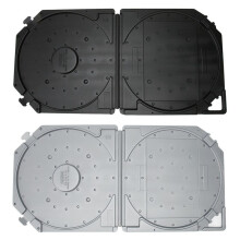 10 Inch Empty Tape Reel Storage Box Scratch Resist Full Protection Open Reel Sound Tape Box for Sound Tapes Grey