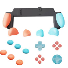 For Switch2 Case Plastic Grip Protective Shell+Joystick Caps+Direction Keys Kit for Switch2 Grip Case Dust-Proof Cover A