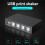 4 Port USB 2.0 Sharing  Switcher 4 in 1 Out Printer Adapter Box for PC Scanner Printer Laptop Desktop Computer 4