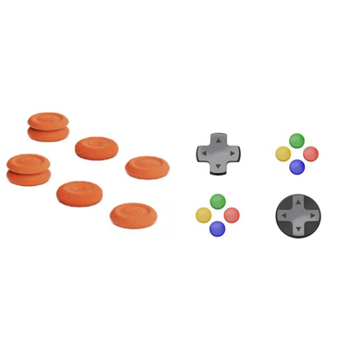 For  2 Joystick Cap+D-Pad Button Cap Kit No-Slip Silicone Thumb Grips Caps