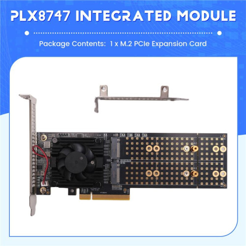 Scheda di Espansione PCIe M.2 Split-Free PLX8747 Modulo Integrato Supporta Quattro Slot SSD M.2 A Mezza Altezza/Altezza Intera