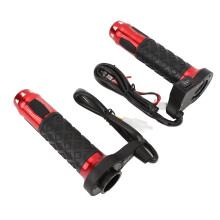 1 Paar 3-Gang 25W Beheizte Lenkergriffe 22mm 12V Rot