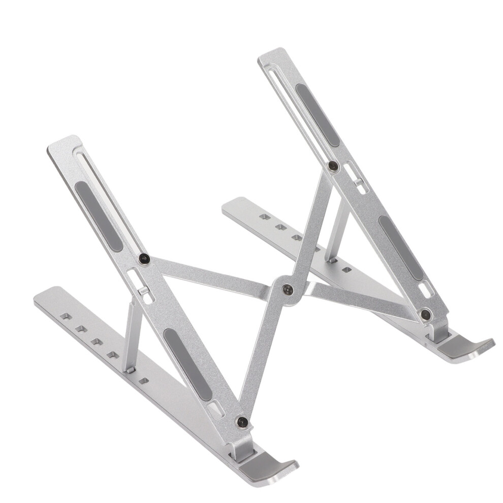 Aluminium Alloy Adjustable Laptop Stand 18In Foldable & Lightweight Silver 7901387715637