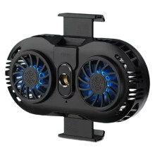 Mobile Phone Semiconductor Dual Cooling Fans Radiator 3 Speeds Adjustable Game Cooler for IOS Android Live Streaming A