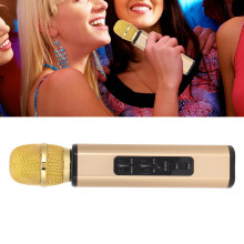 K6 Bluetooth tragbares Handmikrofon & Lautsprecher für PC & Smartphones Gold