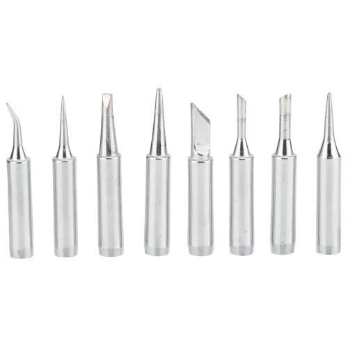 8 Stück Kupfer-Lötspitzen-Set, konisch, flach, Messer, Silber 1