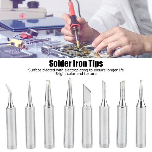 8 Stück Kupfer-Lötspitzen-Set, konisch, flach, Messer, Silber 2