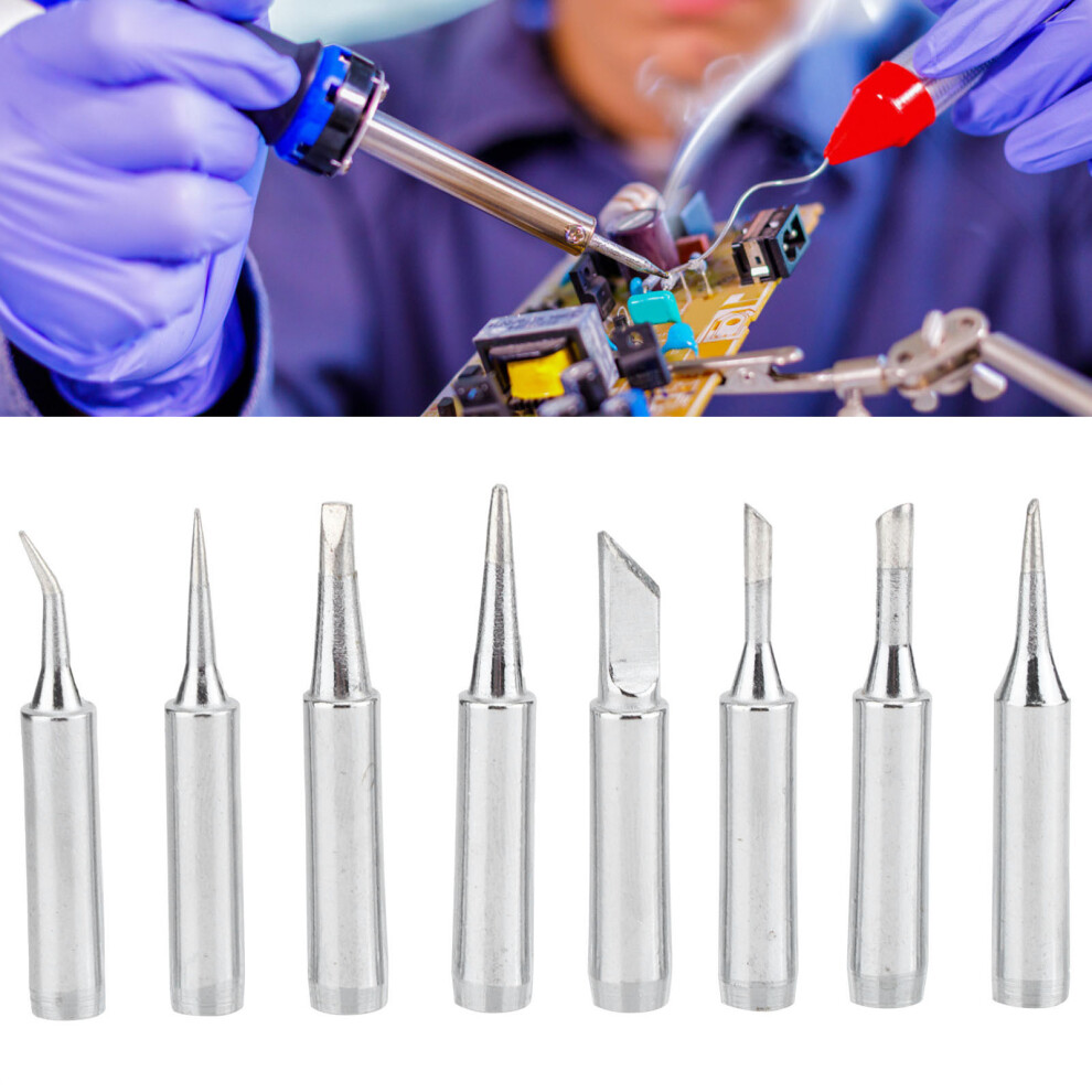 Copper Solder Iron Tips 8 Piece Kit Silver