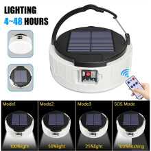 Remote Control Charge 100W LED Tent Lamp Waterproof Portable Lanterns Emergency Market Lights Solar Camping Lights
