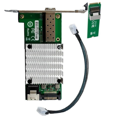 M.2 Key M to 10G SFP+ Network Card for  82599 Chipset with SFF-8087 Cable 1