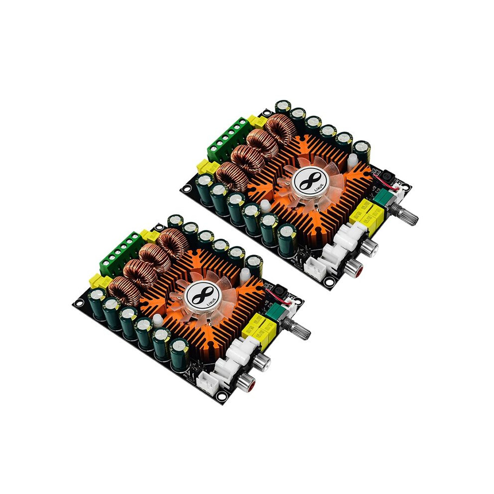 2Pcs Tda7498e 2.0 Hifi Stereo Module 160Wx2 High Power Digital Power Amplifier Board Support Btl 220W With Cooling Fan 4713091478820