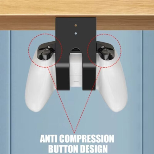 2PCS Suspended Under Table for /PS5/PS4 Game Console Storage Stand Game Controller Headphone Holder NO Punching C 2