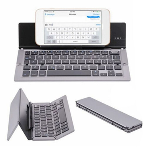 Portable  Folding  Wireless Keyboard for Fold Tablet Laptop PC Android Foldable Keypad 1