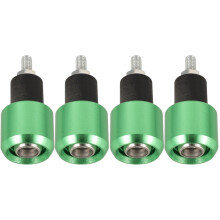 2Pairs Green Aluminum Motorcycle Handlebar End Plugs for Bike Use